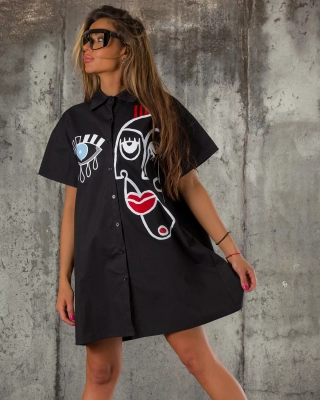 Cămașă-rochie Event, Negru culoare