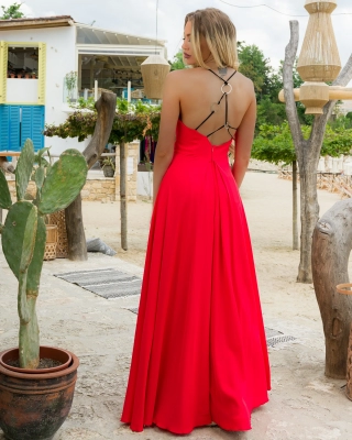 Rochie lungă Attitude, Coral Culoare