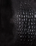 Geantă din piele naturală Gator, Negru Culoare