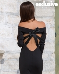 Rochie neagră cu panglică la spate Charm, Negru Culoare