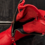 Cizme din piele decupate Exclusive, Roșu Culoare