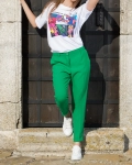 Pantaloni Steal The Show, Verde Culoare