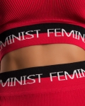 Set din două piese Feminist, Roșu Culoare