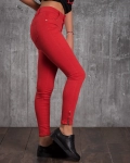 Pantaloni cu fermoare Jasmine, Roșu Culoare