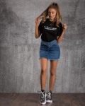 Tricou I Don't Care, Negru Culoare