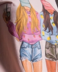 Tricou BFF, Alb Culoare