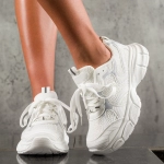 Sneakers Example, Alb/Argintiu culoare