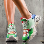 Sneakers Angelique, Culoare verde