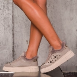Pantofi sport Admire, Culoare taupe
