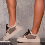 Pantofi sport Figures, Culoare bej