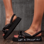 Sandale din piele Let a Dream Fly, Negru Culoare