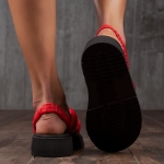 Sandale din piele naturală Melody, Roșu Culoare