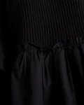 Bluză din două feluri de material Grand, Negru Culoare