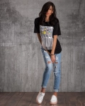 Tricou cu tul Elegancia, Lila Culoare