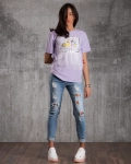 Tricou cu tul Elegancia, Lila Culoare