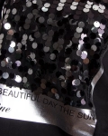 Tricou cu paiete Beautiful Day, Negru Culoare