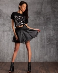 Tricou cu paiete Beautiful Day, Negru Culoare