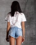 Tricou cu efect rupt Status, Negru Culoare