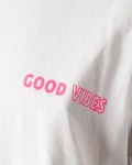 Tricou Just Vibes, Culoare roz pudra