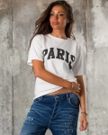 Tricou From Paris With Love, Culoare alb