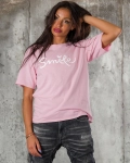 Tricou Smile, Culoare roz