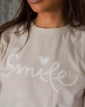 Tricou Smile, Culoare alb