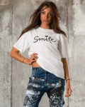 Tricou Smile, Culoare taupe