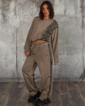 Compleu Side By Side, Culoare taupe