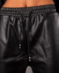 Pantaloni din piele eco Dazzle, Negru Culoare