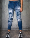 Blugi Love Denim, Culoare albastru