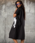Rochie Modern Art, Negru/Albastru