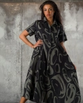 Rochie Monique, Negru/Alb