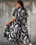 Rochie Monique, Negru/Alb