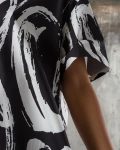 Rochie Monique, Negru/Alb