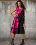 Rochie Gloria, Negru/Fuchsia