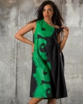 Rochie Gloria, Negru/Fuchsia