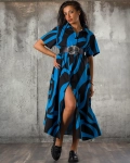 Rochie Good Luck, Negru/Albastru