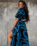 Rochie Good Luck, Negru/Albastru