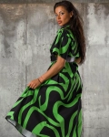Rochie Good Luck, Negru/Albastru