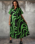 Rochie Good Luck, Negru/Albastru