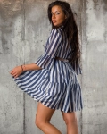 Rochie Lulu, Albastru/Alb