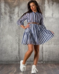 Rochie Lulu, Albastru/Alb