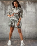 Rochie Lulu, Albastru/Alb