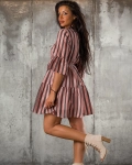 Rochie Lulu, Albastru/Alb